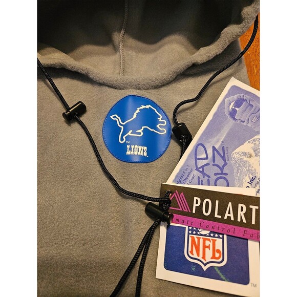 Detroit Lions NFL Polartec Head Sokz New W/ Tags Hoodie Beanie Neckwarmer - Picture 2 of 6